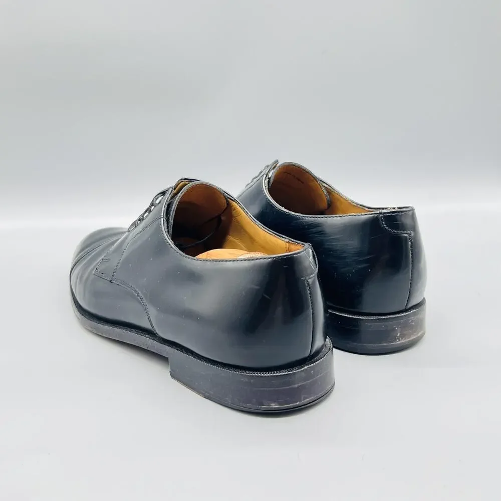 Cole Haan Shoes Mens 10.5 Black Leather Cap Toe Derby Oxford Dress Classic